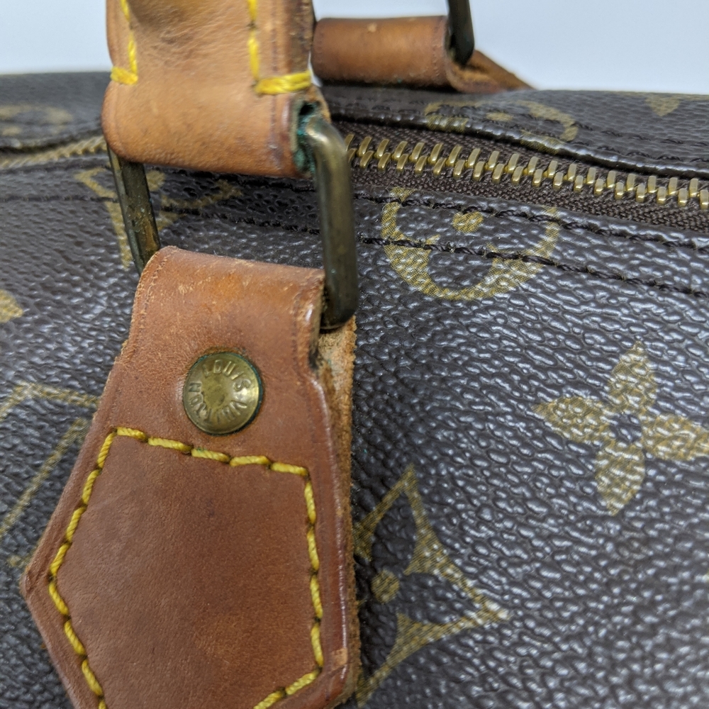 Louis Vuitton Brown Monogram Canvas Speedy Top-Handle Tote - Picture 14 of 15